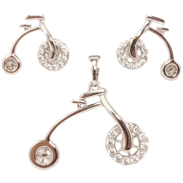 Набір Xuping Родій Сережки Кулон Велосипед фото №17