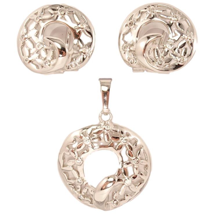 Набір Xuping Родій Сережки Кулон Квіткова Стрічка фото №13