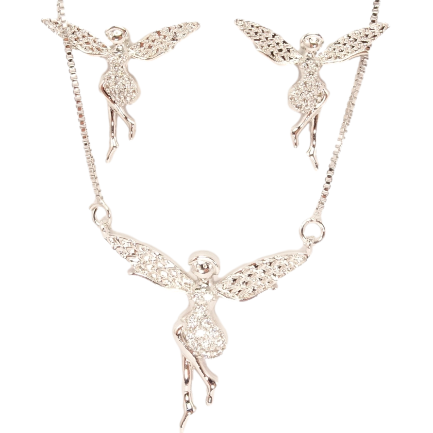 Набір Xuping Родій Сережки Кулон на ланцюжку Казковий Ельф довжина 42-45см фото №1