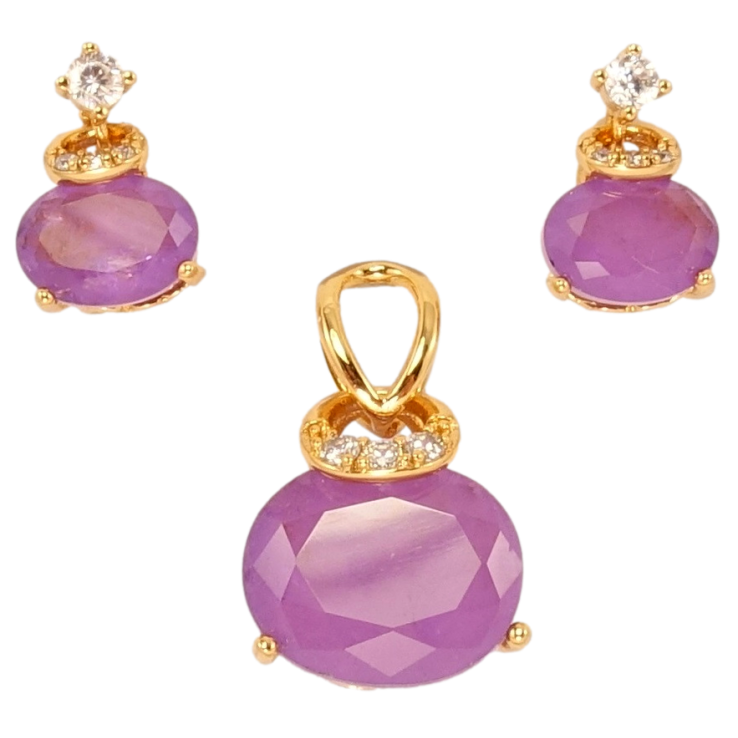 Набір Xuping Позолота 18K Сережки Кулон Кристальне сяйво фото №12