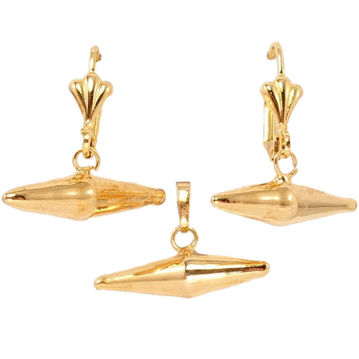 Набір Xuping Позолота 18K Сережки Кулон Строга геометрія фото №18