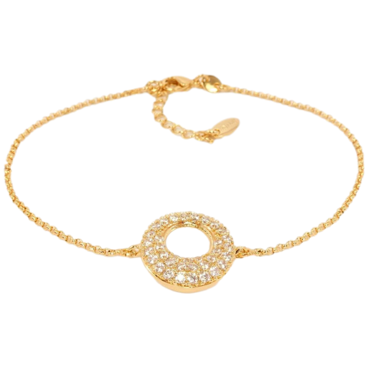 Браслет Xuping Позолота 18K Декоративне коло інкрустоване цирконієм довжина 18-20см х 1,3мм фото №14