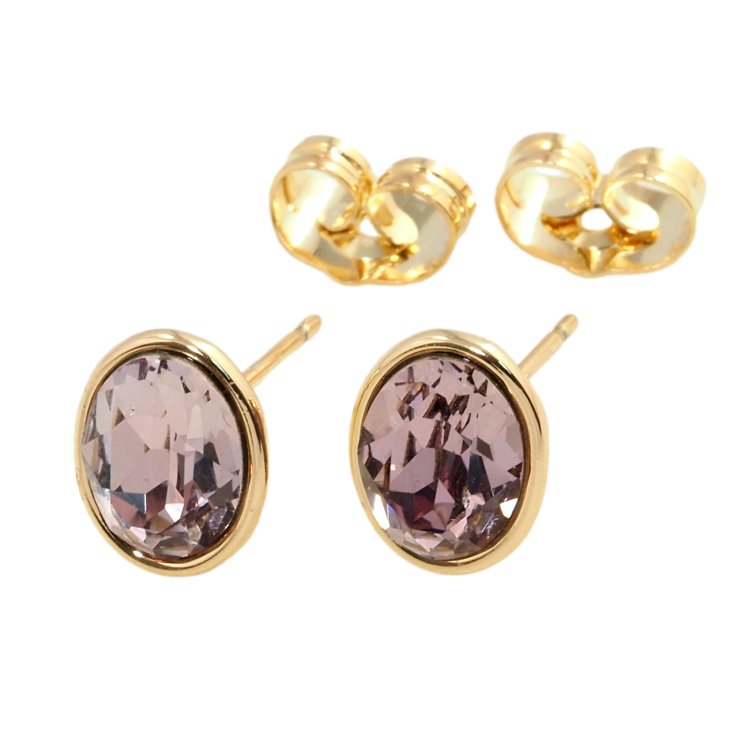 Сережки Xuping колір 18K з кристалами Swarovski пусети Бордовий овальний кристал в ободковій оправі фото №18 Сережки Xuping колір 18K з кристалами Swarovski пусети Бордовий овальний кристал в ободковій оправі фото №18