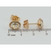 Сережки Xuping колір 18K з кристалами Swarovski пусети Пісочний овальний кристал в ободковій оправі фото №3 Сережки Xuping колір 18K з кристалами Swarovski пусети Пісочний овальний кристал в ободковій оправі фото №3
