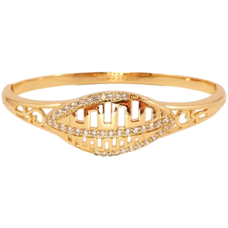 Браслет Xuping Позолота 18K Декоративний зигзагоподібний орнамент із цирконієм ø 5,9 см фото №20