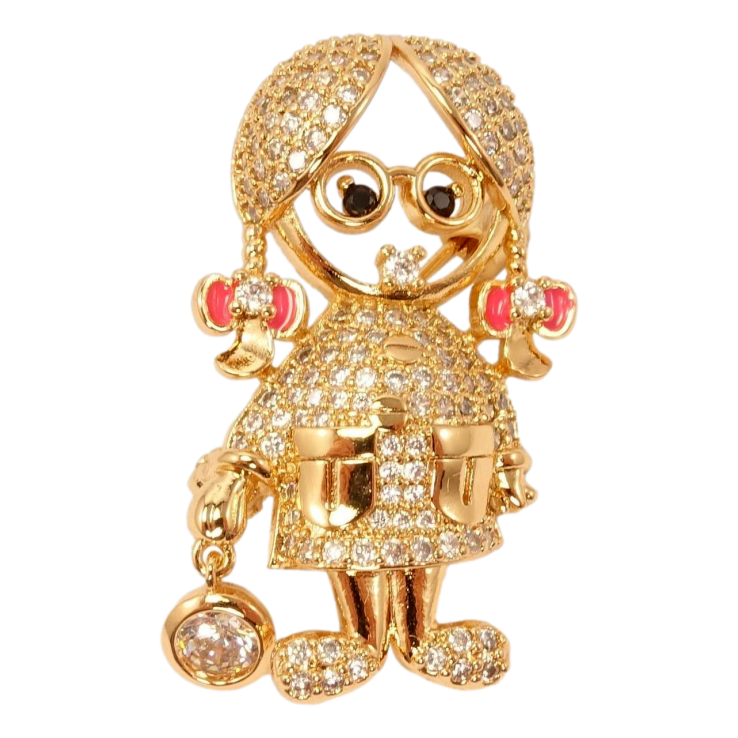 Брошка Xuping Позолота 18 К Дівчинка фото №20 Брошка Xuping Позолота 18 К Дівчинка фото №20