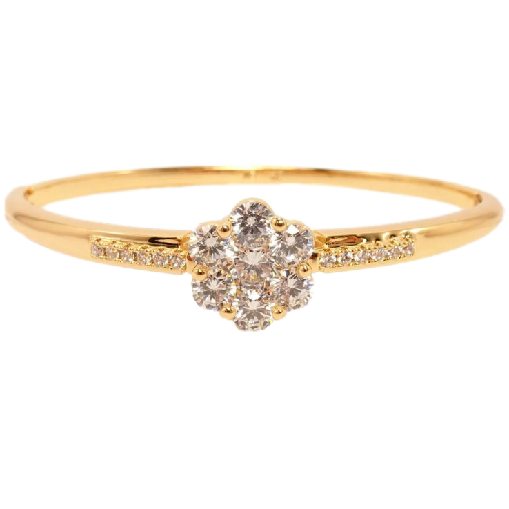 Браслет Xuping Позолота 18K Кристальна квітка ø 5,7см фото №4 Браслет Xuping Позолота 18K Кристальна квітка ø 5,7см фото №4