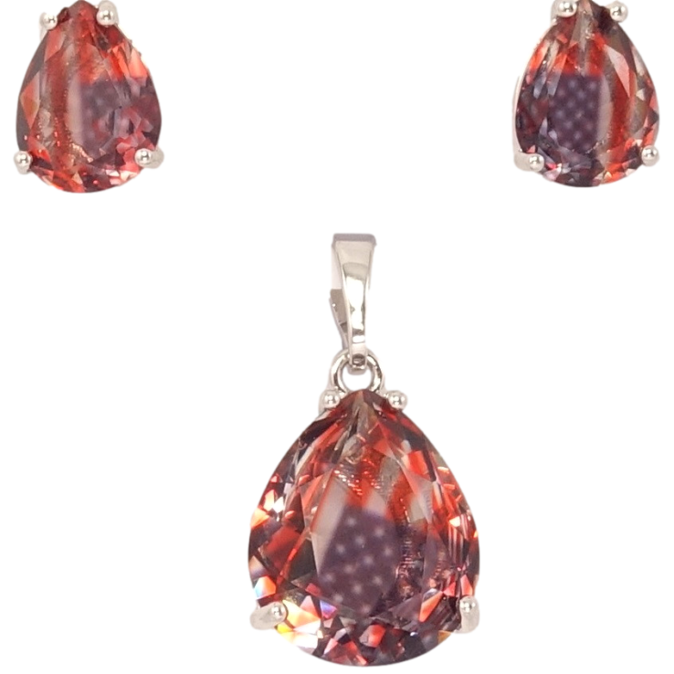 Набір Xuping Родій Сережки Кулон Кристал з американським прапором фото №10