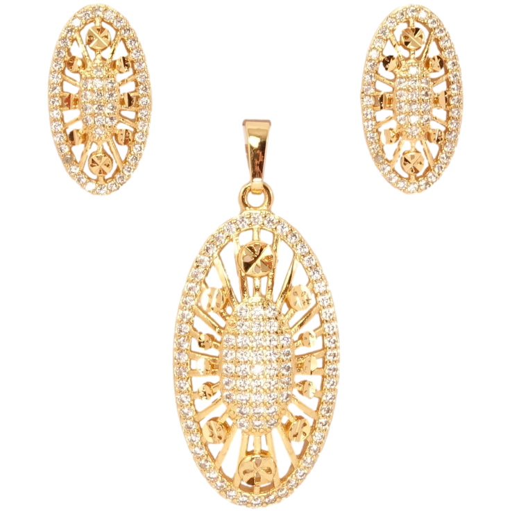 Набор Xuping Позолота 18K Серьги Кулон Утонченный орнамент фото №14 Набор Xuping Позолота 18K Серьги Кулон Утонченный орнамент фото №14