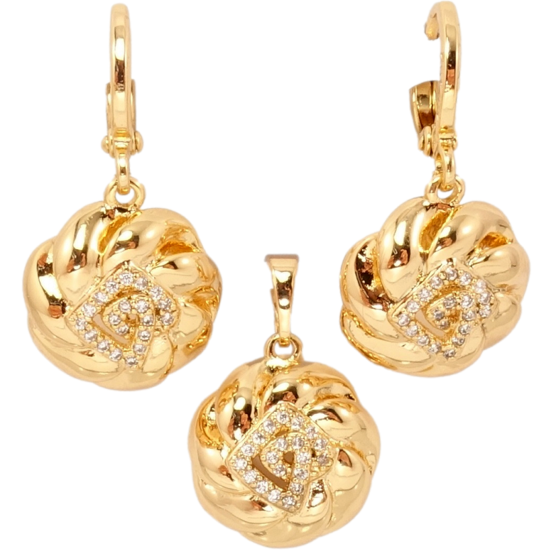 Набір Xuping Позолота 18K Сережки Кулон Декоративні підвіски з цирконієм фото №23 Набір Xuping Позолота 18K Сережки Кулон Декоративні підвіски з цирконієм фото №23