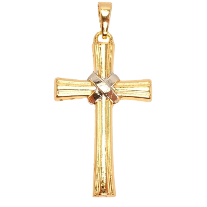 Кулон Xuping Позолота + Родій Чотирокінцевий Хрест Переплетені Перекладини фото №16