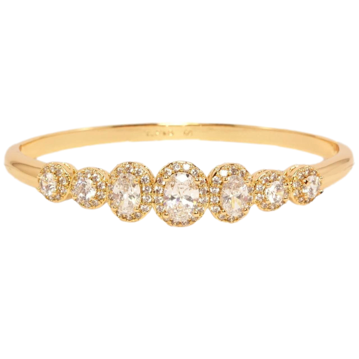 Браслет Xuping Позолота 18K Кристали в обрамленні цирконію ø 6 см фото №7 Браслет Xuping Позолота 18K Кристали в обрамленні цирконію ø 6 см фото №7