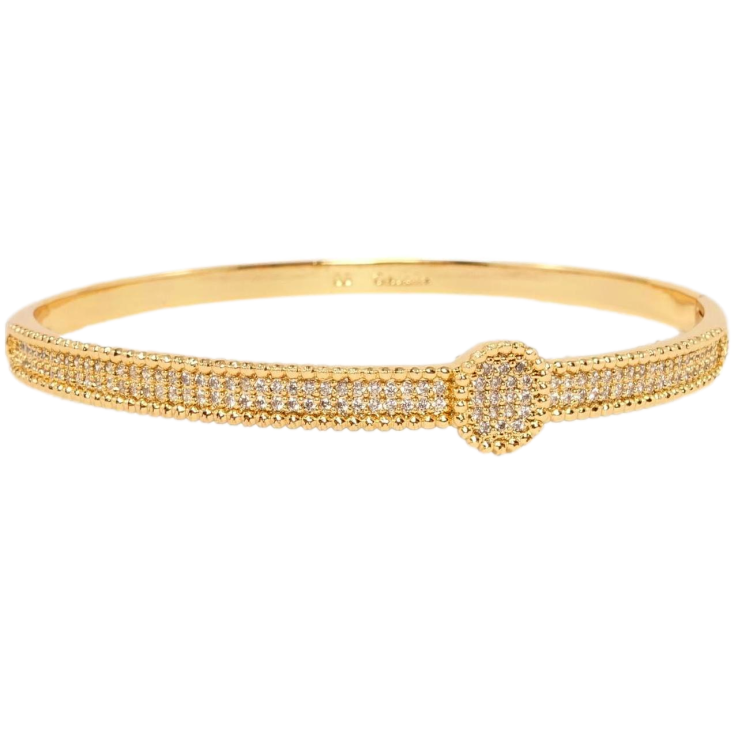 Браслет Xuping Позолота 18K Подвійна доріжка цирконію з колом ø 6 см фото №21 Браслет Xuping Позолота 18K Подвійна доріжка цирконію з колом ø 6 см фото №21