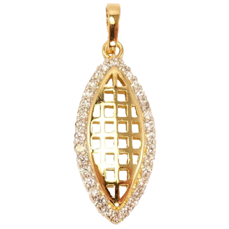 Кулон Xuping Позолота + Родій Гратовий візерунок з цирконієм фото №9