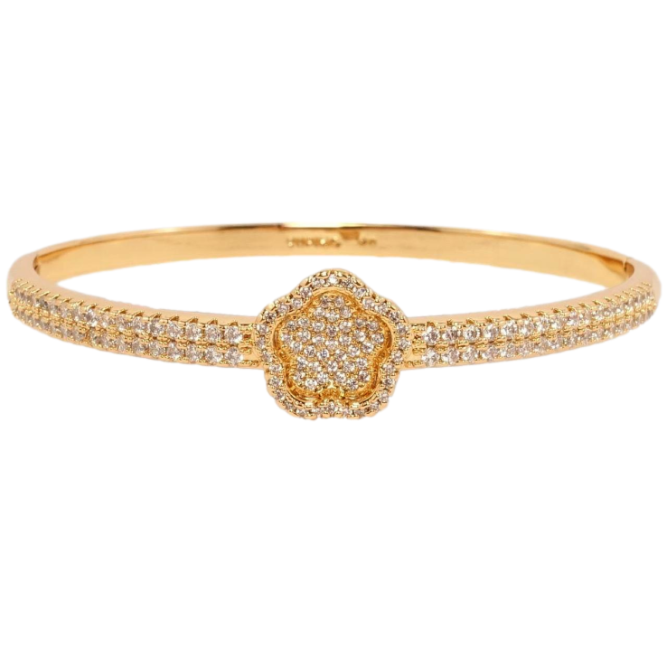 Браслет Xuping Позолота 18K Квітка з подвійною доріжкою цирконію ø 6см фото №23 Браслет Xuping Позолота 18K Квітка з подвійною доріжкою цирконію ø 6см фото №23