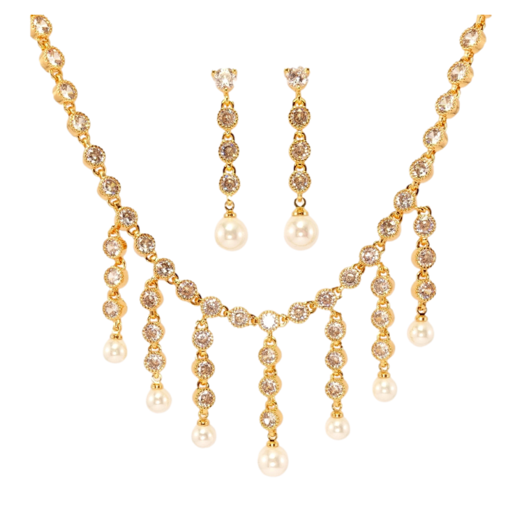 Набір Xuping Позолота 18K Сережки Кольє Кристальний дощ довжина 45см х 4мм фото №23 Набір Xuping Позолота 18K Сережки Кольє Кристальний дощ довжина 45см х 4мм фото №23