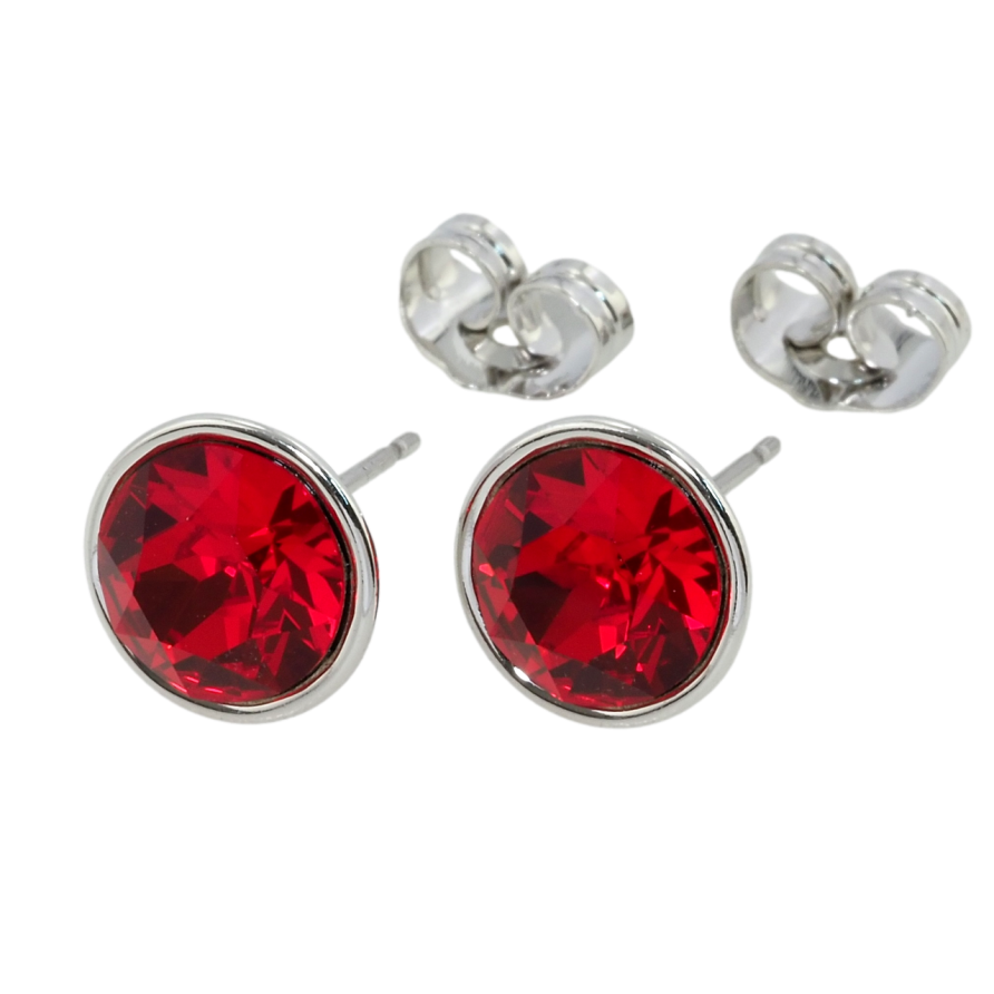 Серьги Xuping цвет Родий с кристаллами Swarovski пусеты Кристалл Light Siam ø 10мм фото №1 Серьги Xuping цвет Родий с кристаллами Swarovski пусеты Кристалл Light Siam ø 10мм фото №1