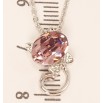 Кулон Xuping колір Родій із кристалами Swarovski на ланцюжку Котик із кристалом Rose довжина 39-44см х 1мм фото №2 Кулон Xuping колір Родій із кристалами Swarovski на ланцюжку Котик із кристалом Rose довжина 39-44см х 1мм фото №2