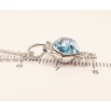 Кулон Xuping колір Родій із кристалами Swarovski на ланцюжку Котик із кристалом Aquamarine довжина 38,5-43см х 1мм фото №4 Кулон Xuping колір Родій із кристалами Swarovski на ланцюжку Котик із кристалом Aquamarine довжина 38,5-43см х 1мм фото №4
