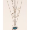 Кулон Xuping колір Родій із кристалами Swarovski на ланцюжку Око з кристалом Blue Zircon довжина 38,5-44см х 1мм фото №5 Кулон Xuping колір Родій із кристалами Swarovski на ланцюжку Око з кристалом Blue Zircon довжина 38,5-44см х 1мм фото №5