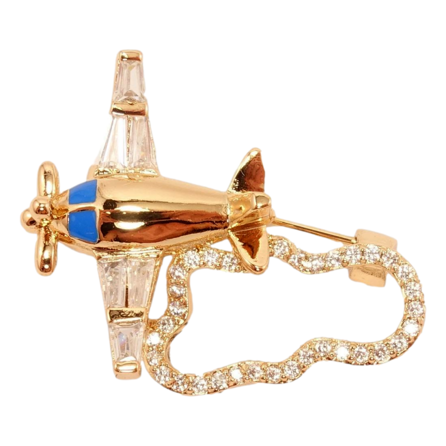 Брошка Xuping Позолота 18 До Літак фото №1