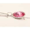 Кулон Xuping колір Родій із кристалами Swarovski на ланцюжку Кристал Fuchsia довжина 41-46см х 1мм фото №3 Кулон Xuping колір Родій із кристалами Swarovski на ланцюжку Кристал Fuchsia довжина 41-46см х 1мм фото №3