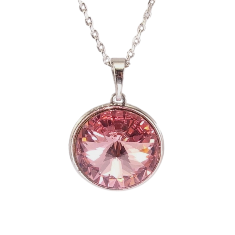Кулон Xuping цвет Родий с кристаллами Swarovski на цепочке Кристалл Rose длина 40-45см х 1мм фото №1 Кулон Xuping цвет Родий с кристаллами Swarovski на цепочке Кристалл Rose длина 40-45см х 1мм фото №1