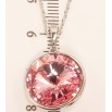 Кулон Xuping цвет Родий с кристаллами Swarovski на цепочке Кристалл Rose длина 40-45см х 1мм фото №2 Кулон Xuping цвет Родий с кристаллами Swarovski на цепочке Кристалл Rose длина 40-45см х 1мм фото №2