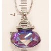 Кулон Xuping колір Родій із кристалами Swarovski на ланцюжку Сумочка кристал Heliotrope Delite довжина 46-51см фото №2