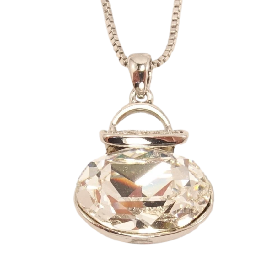 Кулон Xuping цвет Родий с кристаллами Swarovski на цепочке Сумочка кристалл Clear длина 46.5-51см фото №1