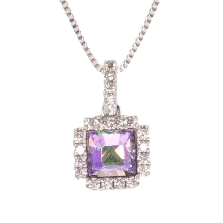 Кулон Xuping колір Родій з кристалами Swarovski на ланцюжку Кристал Paradise Shine довжина фото №4