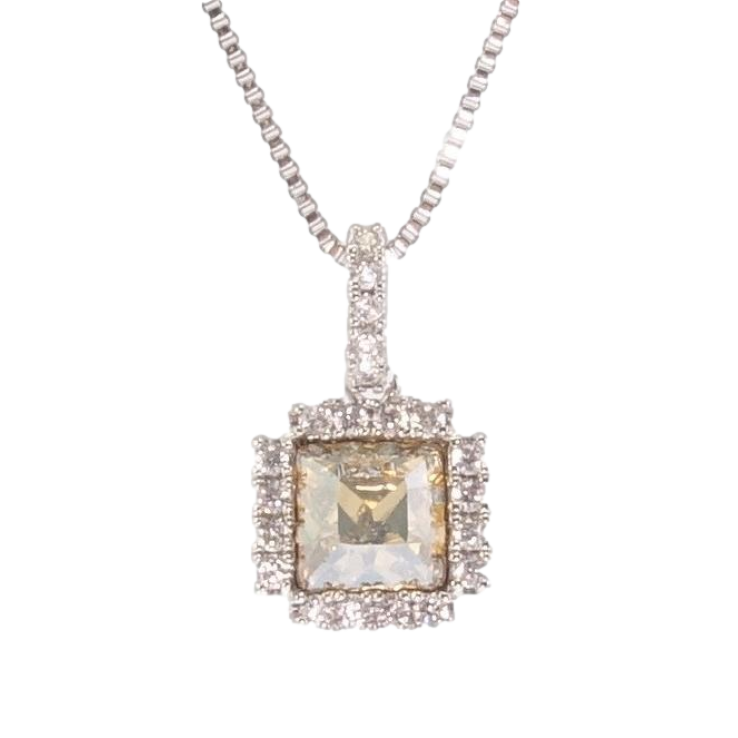 Кулон Xuping колір Родій із кристалами Swarovski на ланцюжку Кристал Light Topaz в інкрустації довжина фото №22