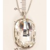 Кулон Xuping колір Родій із кристалами Swarovski на ланцюжку Кристал Clear довжина 46,5-51,5см фото №2