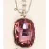 Кулон Xuping колір Родій із кристалами Swarovski на ланцюжку Кристал Burgundy довжина 48-53см фото №2