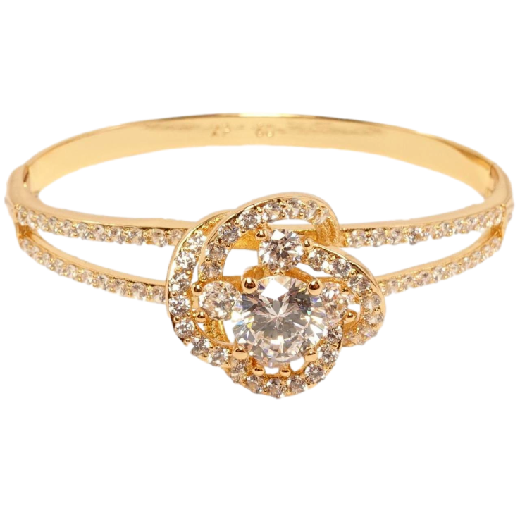 Браслет Xuping Позолота 18K Квітка з магічним кристалом ø 6см фото №3