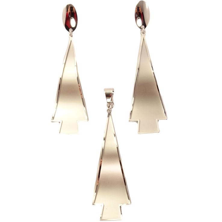 Набір Xuping Родій Сережки Кулон Великі стильні підвіски фото №20