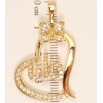 Кулон Xuping Позолота 18K Серце з метеликом напис Аллах фото №2