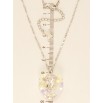 Кулон Xuping колір Родій із кристалами Swarovski на ланцюжку Кристал серця Shimmer довжина 38-43,5см фото №3 Кулон Xuping колір Родій із кристалами Swarovski на ланцюжку Кристал серця Shimmer довжина 38-43,5см фото №3