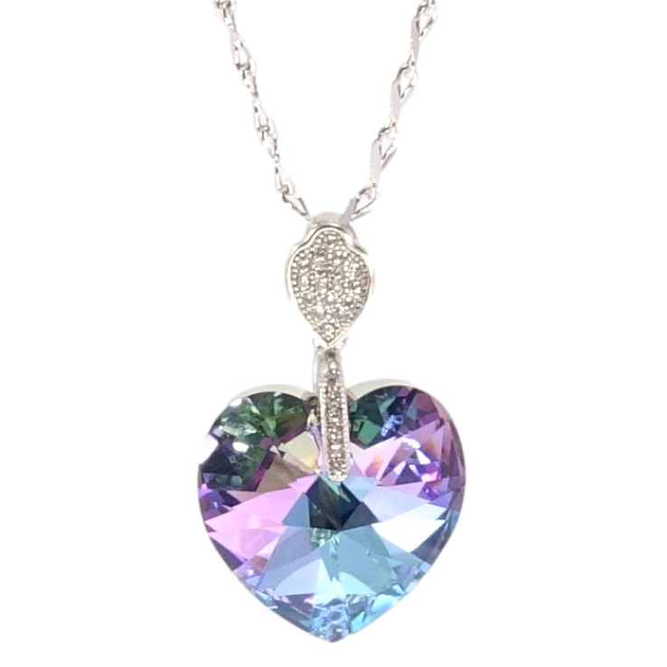 Кулон Xuping колір Родій із кристалами Swarovski на ланцюжку Кристал серця Paradise Shine довжина 39-44.5см фото №25