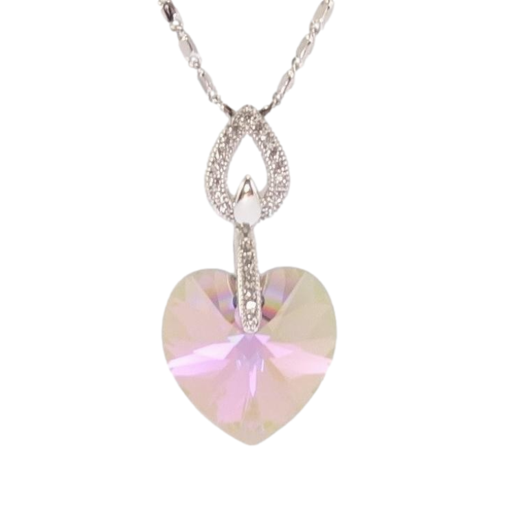 Кулон Xuping колір Родій із кристалами Swarovski на ланцюжку Серце кристал Vitrail Light довжина 39,5-45см фото №13 Кулон Xuping колір Родій із кристалами Swarovski на ланцюжку Серце кристал Vitrail Light довжина 39,5-45см фото №13