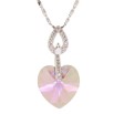 Кулон Xuping колір Родій із кристалами Swarovski на ланцюжку Серце кристал Vitrail Light довжина 39,5-45см фото №2 Кулон Xuping колір Родій із кристалами Swarovski на ланцюжку Серце кристал Vitrail Light довжина 39,5-45см фото №2