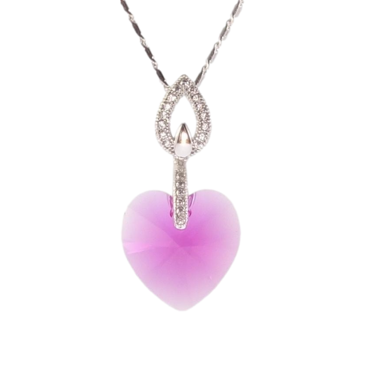 Кулон Xuping колір Родій із кристалами Swarovski на ланцюжку Серце кристал Ruby довжина 39,5-45см фото №14 Кулон Xuping колір Родій із кристалами Swarovski на ланцюжку Серце кристал Ruby довжина 39,5-45см фото №14