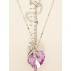 Кулон Xuping колір Родій із кристалами Swarovski на ланцюжку Серце кристал Paradise Shine зі бабкою довжина фото №4 Кулон Xuping колір Родій із кристалами Swarovski на ланцюжку Серце кристал Paradise Shine зі бабкою довжина фото №4