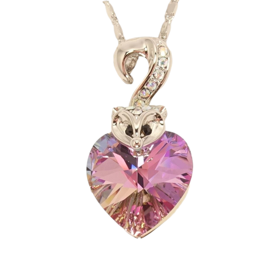 Кулон Xuping колір Родій з кристалами Swarovski на ланцюжку Серце кристал Paradise Shine c лисичкою довжина фото №1 Кулон Xuping колір Родій з кристалами Swarovski на ланцюжку Серце кристал Paradise Shine c лисичкою довжина фото №1
