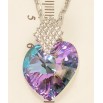 Кулон Xuping колір Родій з кр-ми Swarovski на ланцюжку Кристальне серце Paradise Shine довжина 40-45см фото №2