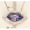 Кулон Xuping колір Родій з кр-ми Swarovski на ланцюжку Губи з кристалом Tanzanite довжина 39,5-44,5см фото №2 Кулон Xuping колір Родій з кр-ми Swarovski на ланцюжку Губи з кристалом Tanzanite довжина 39,5-44,5см фото №2