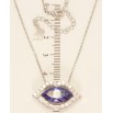 Кулон Xuping колір Родій з кр-ми Swarovski на ланцюжку Губи з кристалом Tanzanite довжина 39,5-44,5см фото №4 Кулон Xuping колір Родій з кр-ми Swarovski на ланцюжку Губи з кристалом Tanzanite довжина 39,5-44,5см фото №4