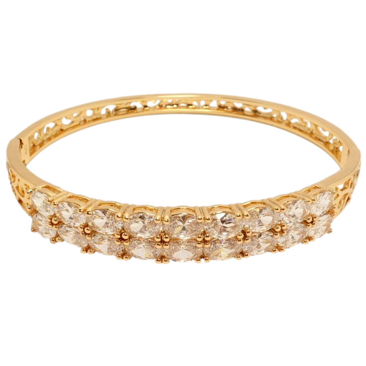 Браслет Xuping Позолота 18K Подвійна доріжка кристалів ø 6см фото №23 Браслет Xuping Позолота 18K Подвійна доріжка кристалів ø 6см фото №23