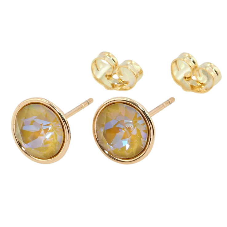 Сережки Xuping колір 18K з кристалами Swarovski пусети Кристал Sunshine Delite в ободковій оправі ø 10мм фото №24 Сережки Xuping колір 18K з кристалами Swarovski пусети Кристал Sunshine Delite в ободковій оправі ø 10мм фото №24