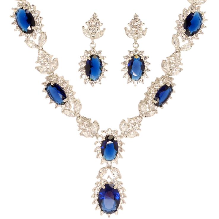 Набір Xuping Родій Сережки Кольє Чарівний блиск кристалів розмір 44см х 11мм фото №25